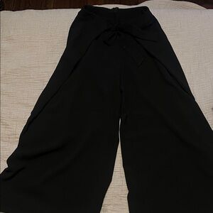 Lush Black Wide-Leg Pants